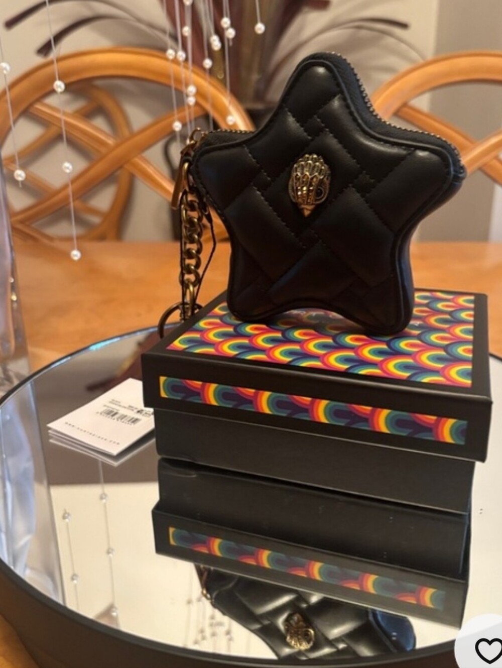 NIB Kurt Geiger Heart Keychain/Zipper Pouch